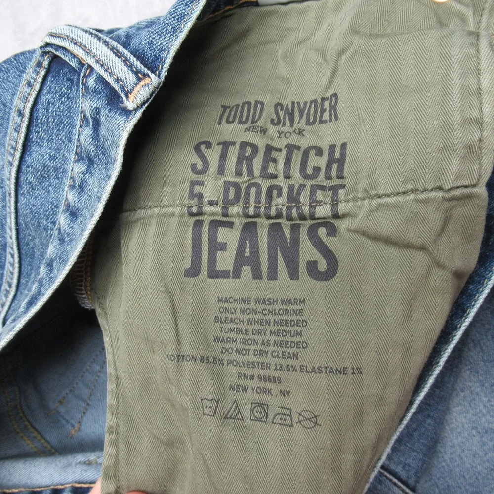 Todd Snyder Jeans Mens 32x29 Blue‎ Denim Stretch 5 Pocket Medium Wash Everyday
